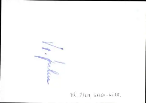 Foto Politiker Dr. Palm, Autogramm