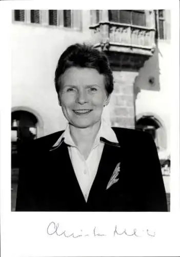 Foto Politikerin Christa Meier, Autogramm