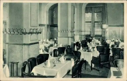 Ak Berlin Charlottenburg, Restaurant, Tische mit weißen Tischdecken, Stühle, elegante Ausstattung