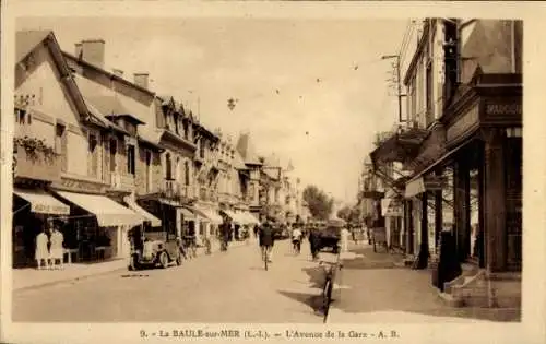 Ak La Baule sur Mer Loire Atlantique, Avenue de la Gare