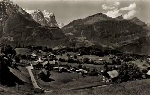 Ak Brünig Meiringen Kt. Bern Schweiz, Reuti, Panorama