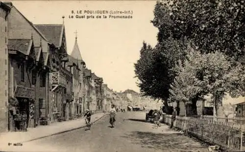 Ak Le Pouliguen Loire Atlantique, Le Quai pris de la Promenade