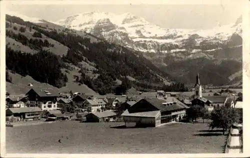 Ak Lenk Kt. Bern, Dorf mit Wildstrubel
