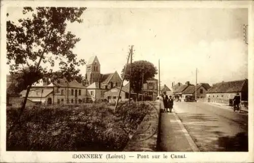 Ak Donnery Loiret, Brücke über den Kanal