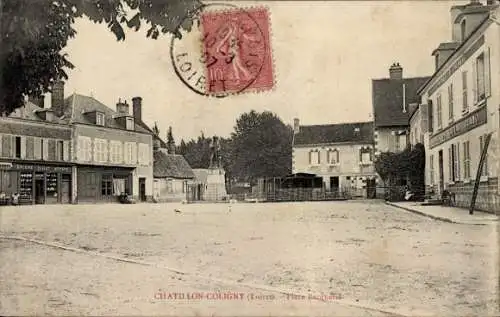 Ak Châtillon Coligny Loiret, Marktplatz