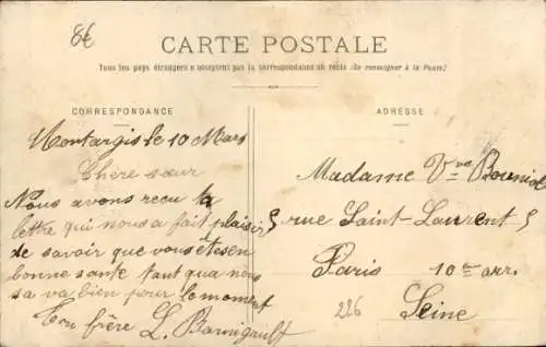 Ak Châtillon Coligny Loiret, Marktplatz