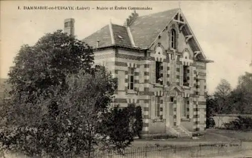 CPA Dammarie en Puissaye Loiret, Mairie et Écoles Communales