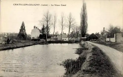 CPA Châtillon Coligny Loiret, Le Vieux Canal