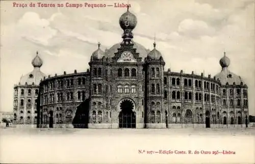 Ak Lisboa Lissabon Portugal, Stadion Praça de Touros, Campo Pequeno,  historische Architektur