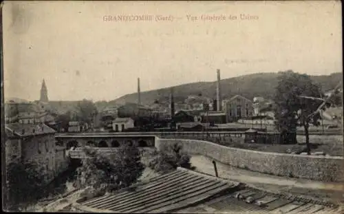Ak La Grand Combe Gard, Vue generale des Usines