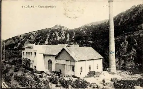 CPA Truscas Hérault, Usine électrique