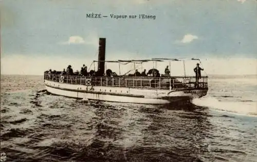 Ak Meze Hérault, Vapeur sur l'Etang