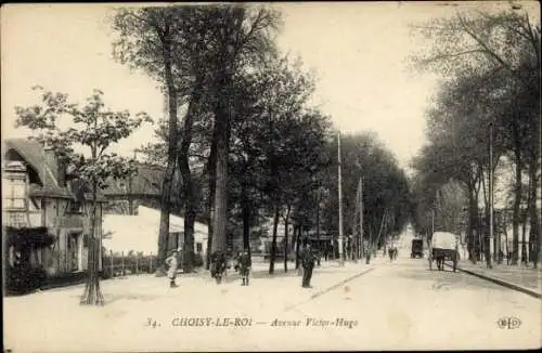 Ak Choisy le Roi Val de Marne, Avenue Victor Hugo