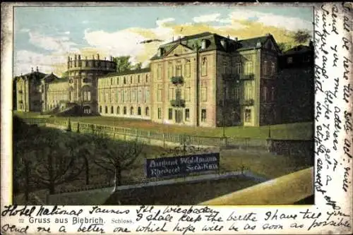 Ak Biebrich am Rhein Wiesbaden, Schloss