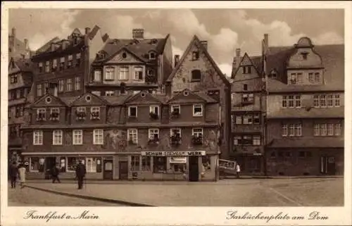 Ak Frankfurt am Main, Garküchenplatz, Dom, Schuh-Werk