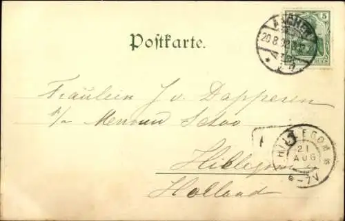 Ak Aachen, Dom,  Architektur, Menschen, Stäbchen, Stadtansicht