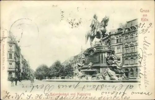 Ak Köln am Rhein, Kaiserdenkmal, Hansaring,  Architektur