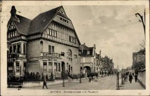 Ak Witten an der Ruhr, Blücherstraße mit Museum