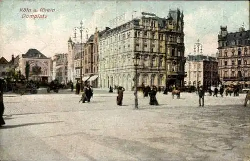 Ak Köln am Rhein, Domplatz