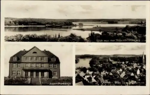 Ak Eutin Ostholstein, Jugendherberge, Totalansicht der Stadt vom Wasserturm aus