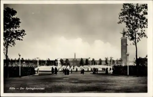 Ak Köln am Rhein, Gelände der Pressa 1928, Springbrunnen