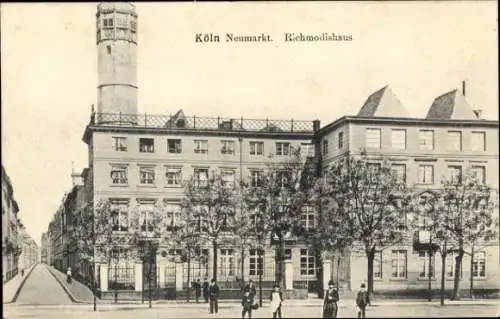 Ak Köln am Rhein, Kölner Neumarkt, Eichmodis Haus,  Architektur, Bäume, Personen