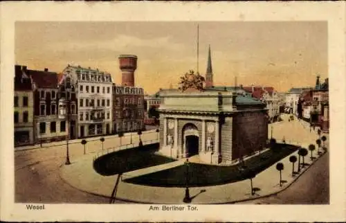 Ak Wesel am Niederrhein, Am Berliner Tor,  Architektur, Stadtansicht
