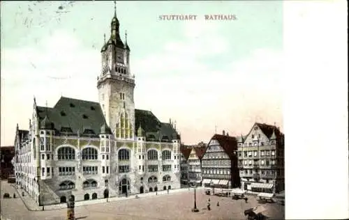 Ak Stuttgart am Neckar, Rathaus