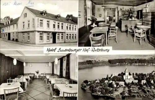 Ak Ratzeburg, Lauenburger Hof, Bes. Otto Bartel, Gesamtansicht, Speisesaal, Bar, Panorama vom Ort