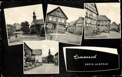 Ak Ermenrod Feldatal Vogelsbergkreis, Kirche, Straße