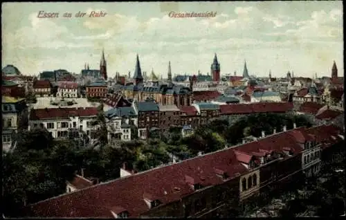 Ak Essen im Ruhrgebiet, Essen an der Ruhr, Gesamtansicht, Stadtansicht,  Architektur