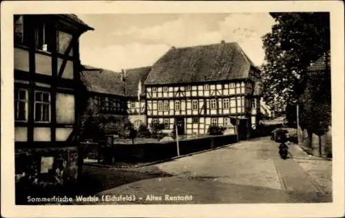 Ak Worbis im Eichsfeld Thüringen, Sommerfrische  Altes Rentamt, Gebäude im Fachwerkstil, Straße u