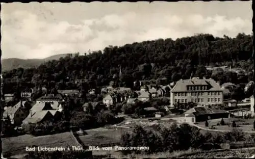 Ak Bad Liebenstein im Thüringer Wald, Blick vom Panoramaweg, Stadtansicht, Berge, 