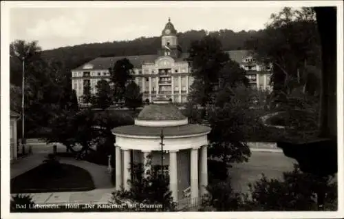 Ak Bad Liebenstein im Wartburgkreis, Hotel der Kaiserhof mit Brunnen