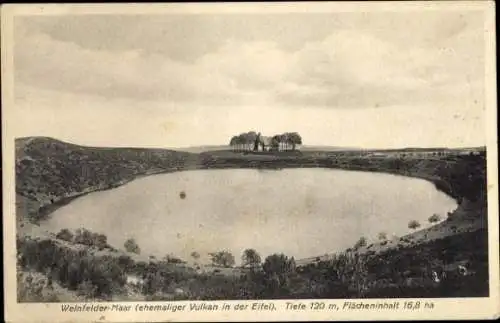 Ak Schalkenmehren in der Eifel, Weinfelder Maar