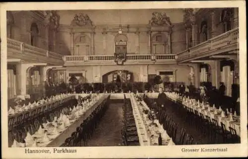 Ak Hannover in Niedersachsen, Parkhaus, großer Konzertsaal, Inh. O. Kopp