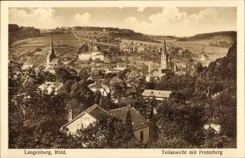 Ak Langenberg Velbert im Rheinland, Teilansicht, Frohnberg