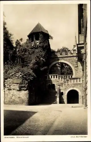 Ak Wiesbaden in Hessen,  Römermauer,  Architektur, Fotografie von Rolf Kellner