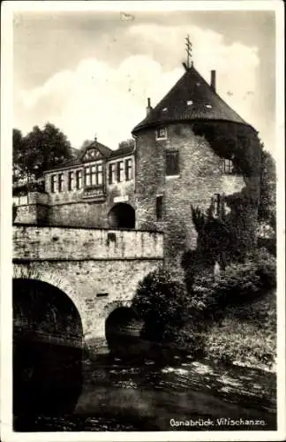 Ak Osnabrück in Niedersachsen, Vitischanze, s Gebäude, Brücke, Fluss