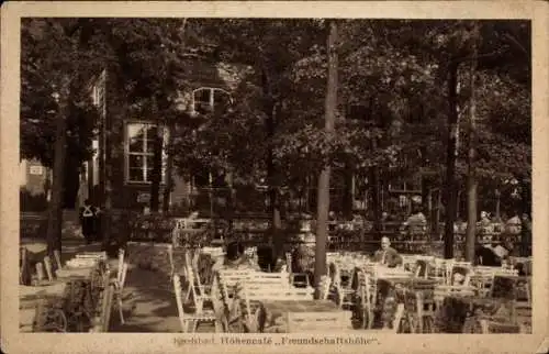 Ak Karlovy Vary Karlsbad Stadt, Höhencafé Freundschaftshöhe