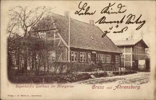 Ak Ahrensburg in Holstein, Degenhard's Gasthaus am Thiergarten