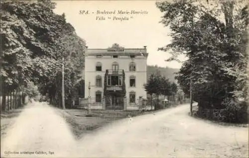 Ak Spa Wallonien Lüttich, Boulevard Marie-Henriette, Villa Pompeia