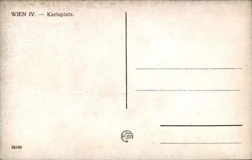 Ak Wien 4 Wieden, Karlskirche, Karlsplatz