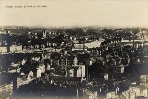 Ak Praha Prag Tschechien, Panoramaansicht, Stadtblick, Kinský-Garten, Weichsel
