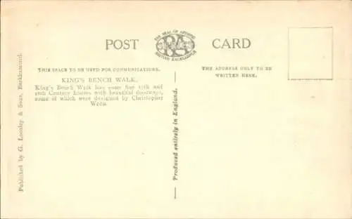 PC London City England, Kings Bench Walk