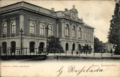 Ak Leeuwarden Friesland Niederlande, Historisches Gebäude, Beurs,  G. Reisfelada