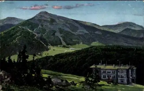 Ak Spindleruv Mlýn Spindlermühle Riesengebirge Reg. Königgrätz, Peterbaude, Petrova bouda