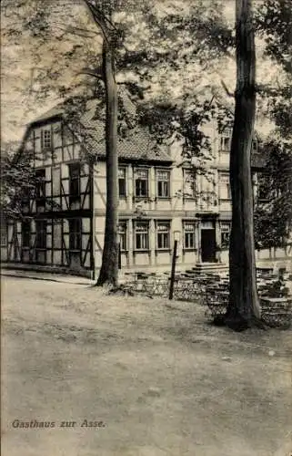 Ak Wittmar in Niedersachsen, Gasthaus zur Asse, Außenansicht, Garten
