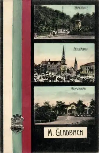 Ak Gladbach Vettweiß Nordrhein Westfalen, Kaiserplatz, Alter Markt, Volksgarten, M. Gladbach