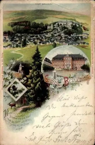 Ak Bad Berleburg in Westfalen, Landschaftsaufnahme, Schloss  Gruss aus  